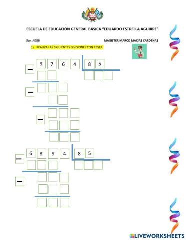 Divisiones con resta