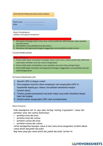 Perkalian trigonometri