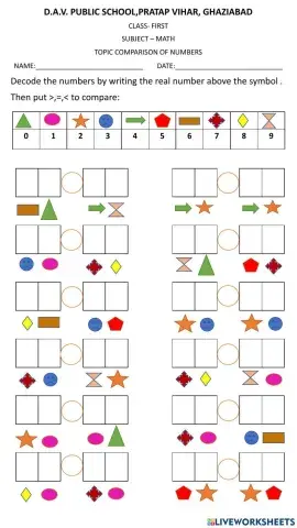 Compare the numbers up to 99