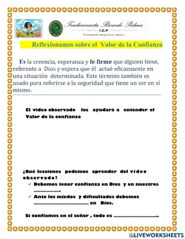 Reflexionamos sobre el valor de la confianza