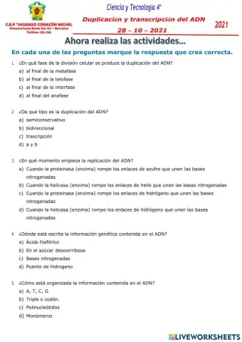 Transcripción de ADN a ARN