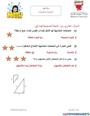 المضلعات المتشابهة