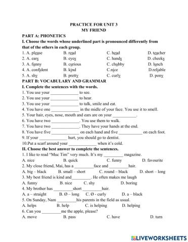Practice Unit 2- Grade 6