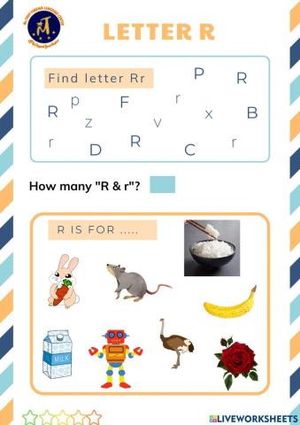 Find Letter Rr