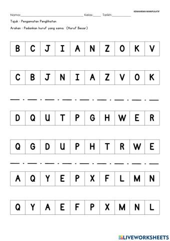 Pengamatan Penglihatan (Huruf Besar)