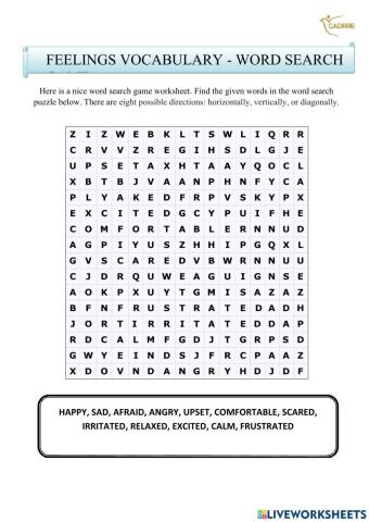 Emotion -word search