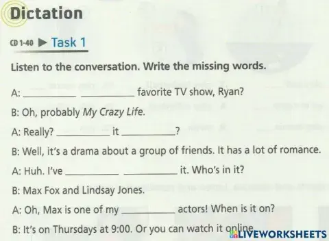 Ket 1 list u7 dictation