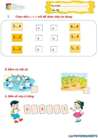 Ôn tập giua hhi - toán - tv