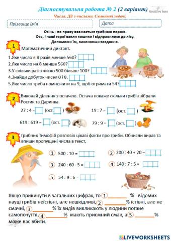 Діагностувальна робота №2 (варіант 2)