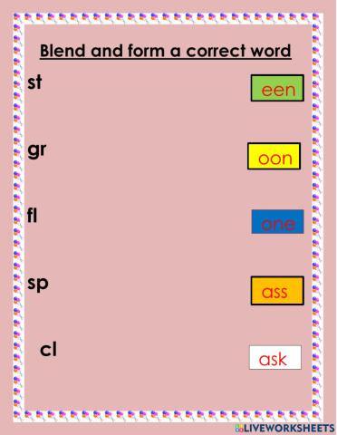 Consonant blends