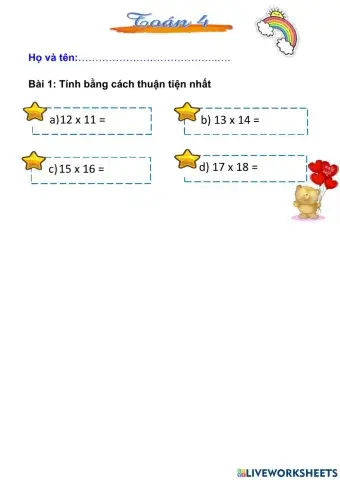 Nhân với số có hai chữ số