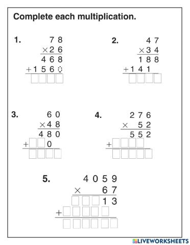 Multiplication with two Digits