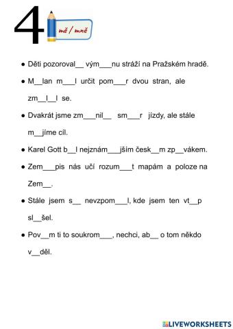 Psaní mě- mně 4