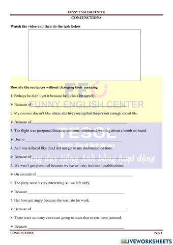 E.9-conjunctions-because-because of