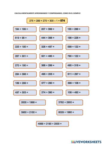 Sumas por aproximación