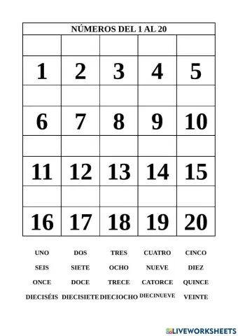 ASOCIAR NOMBRES A NUMEROS