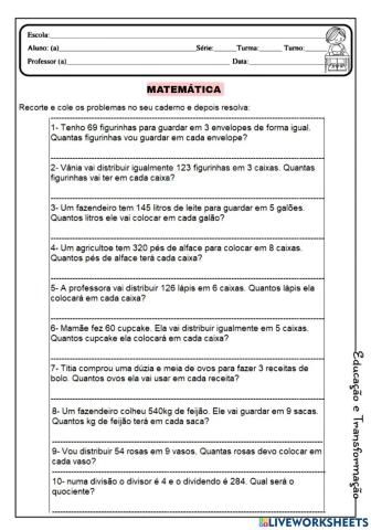 Atividade interdisciplinar