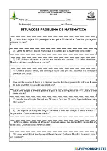 Situações problema