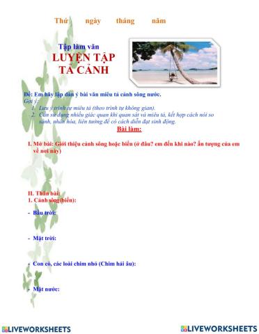 TLV- Tả cảnh sông nước