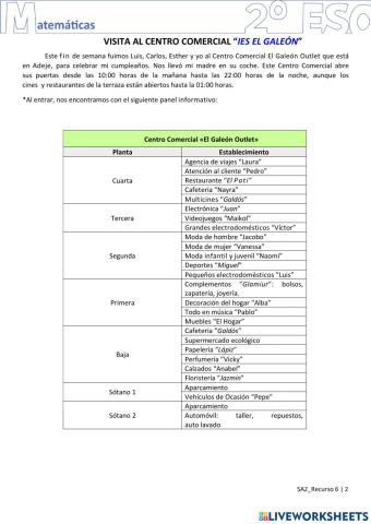 Operaciones con números