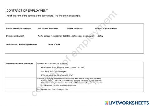 Contract of employment