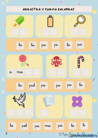 FORMA PALABRAS CON L, M y P