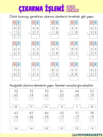 Onluk Bozarak Çıkarma İşlemi