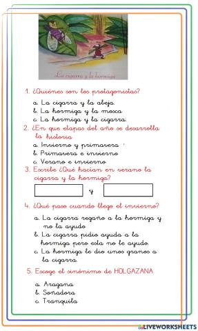 La cigarra y la hormiga