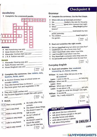Revision - past simple- i5 1- Unit 8