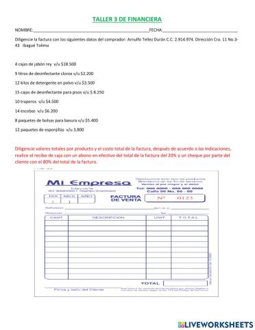 Documentos contables y financieros