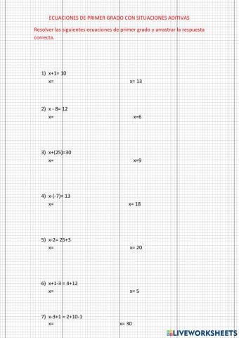 Ecuaciones de primer grado