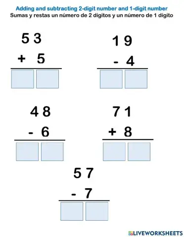 Additions and subtractions
