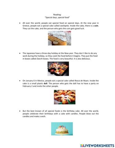 Reading simple present