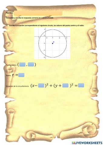Ecuación de la Circunferencia
