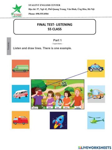 Final test-listening s5 class