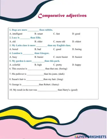 Comparative adjectives