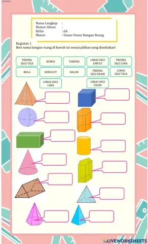 Unsur-unsur bangun ruang kelas 6