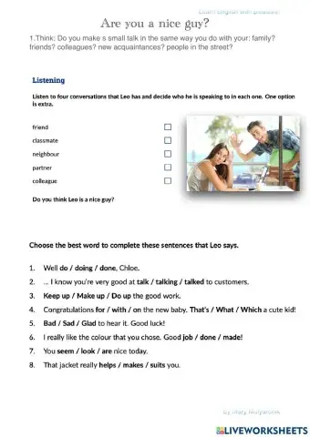 Small talk: Are you a nice guy?