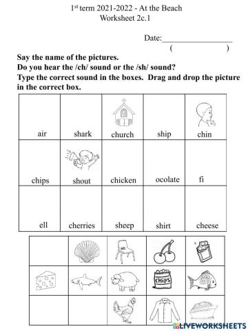 2c.1 ChSh Sounds Worksheet