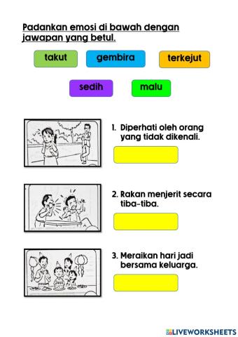 Memadankan emosi Tahun 1