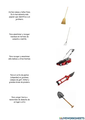Herramientas de jardineria