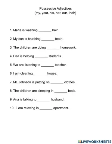 Possessive Adjectives