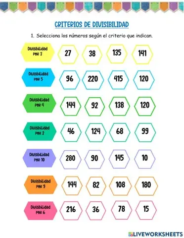 Criterios de divisibilidad