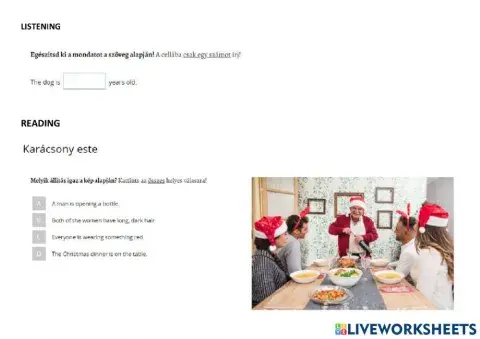 Nyelvi mérés gyakorlás 6. angol