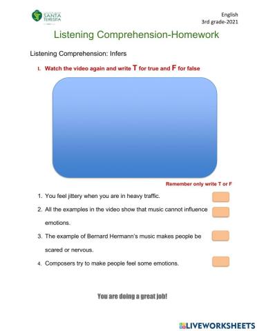 Listening comprehension