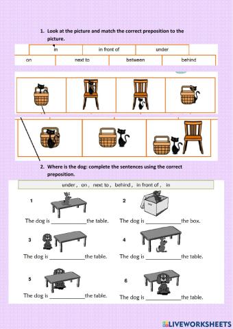 Preporitions of place
