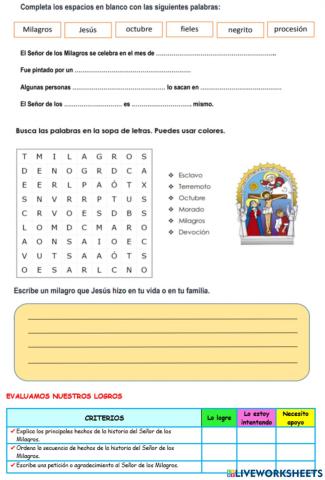 Imagen del señor de los milagros