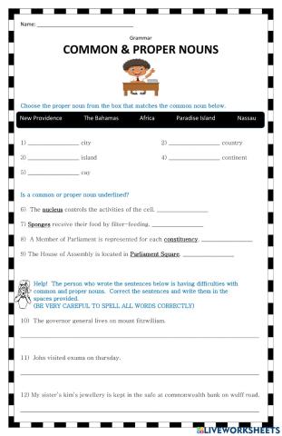 Common and Proper Nouns