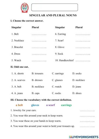 G4 - Singular Plural
