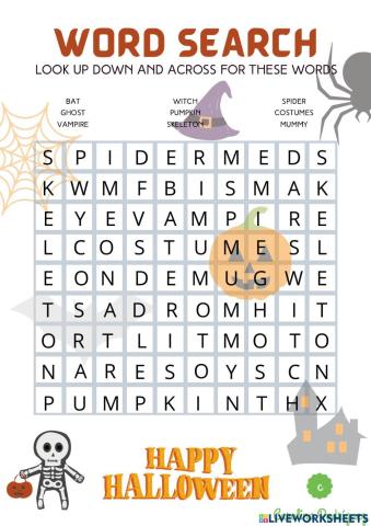 Halloween Wordsearch